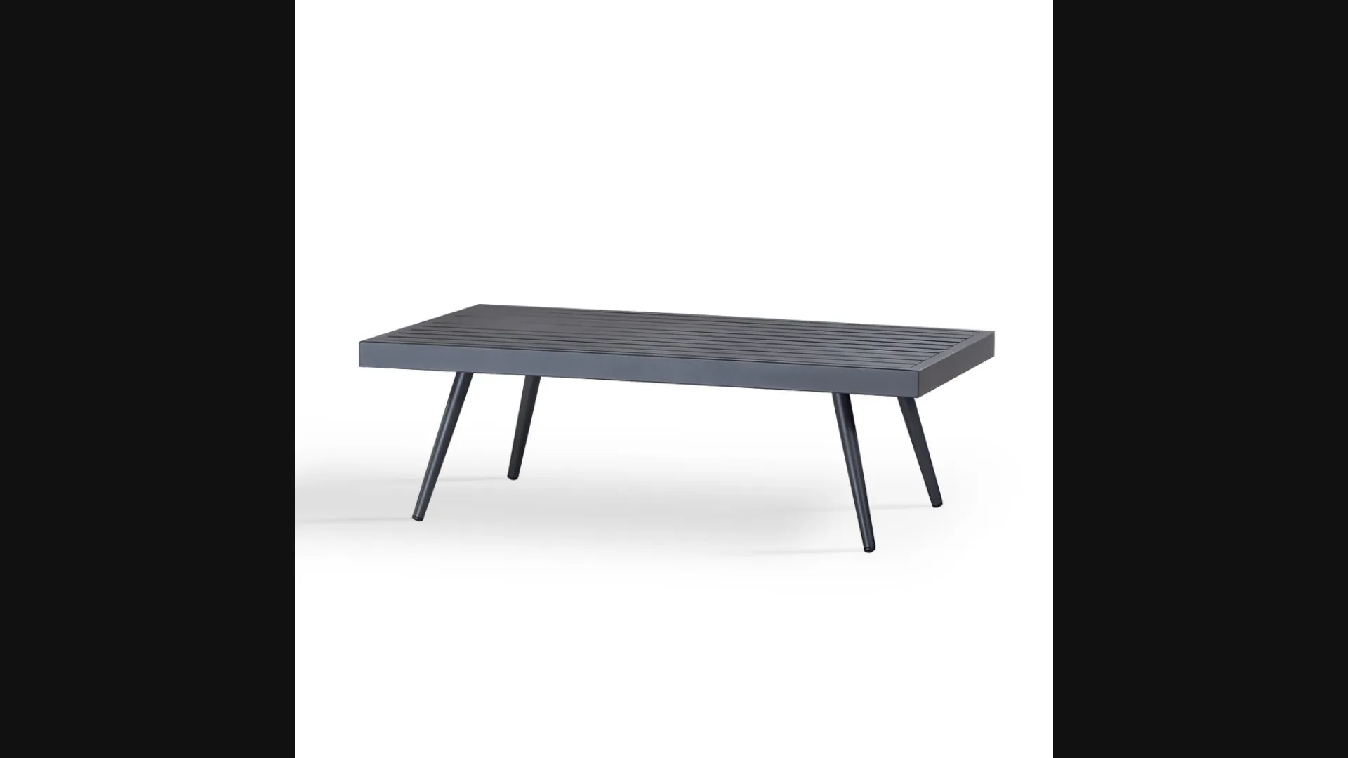 Tavolino Nice in alluminio verniciato antracite di La Seggiola