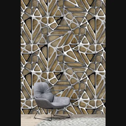 Carta da parati con effetto Metallo Cromato CP0526 di Pintdecor
