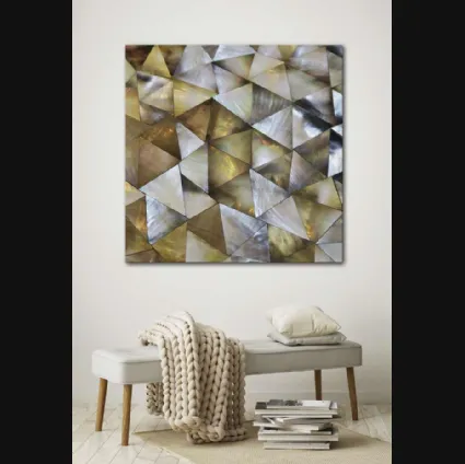 Quadro geometrico Madreperla di Pintdecor