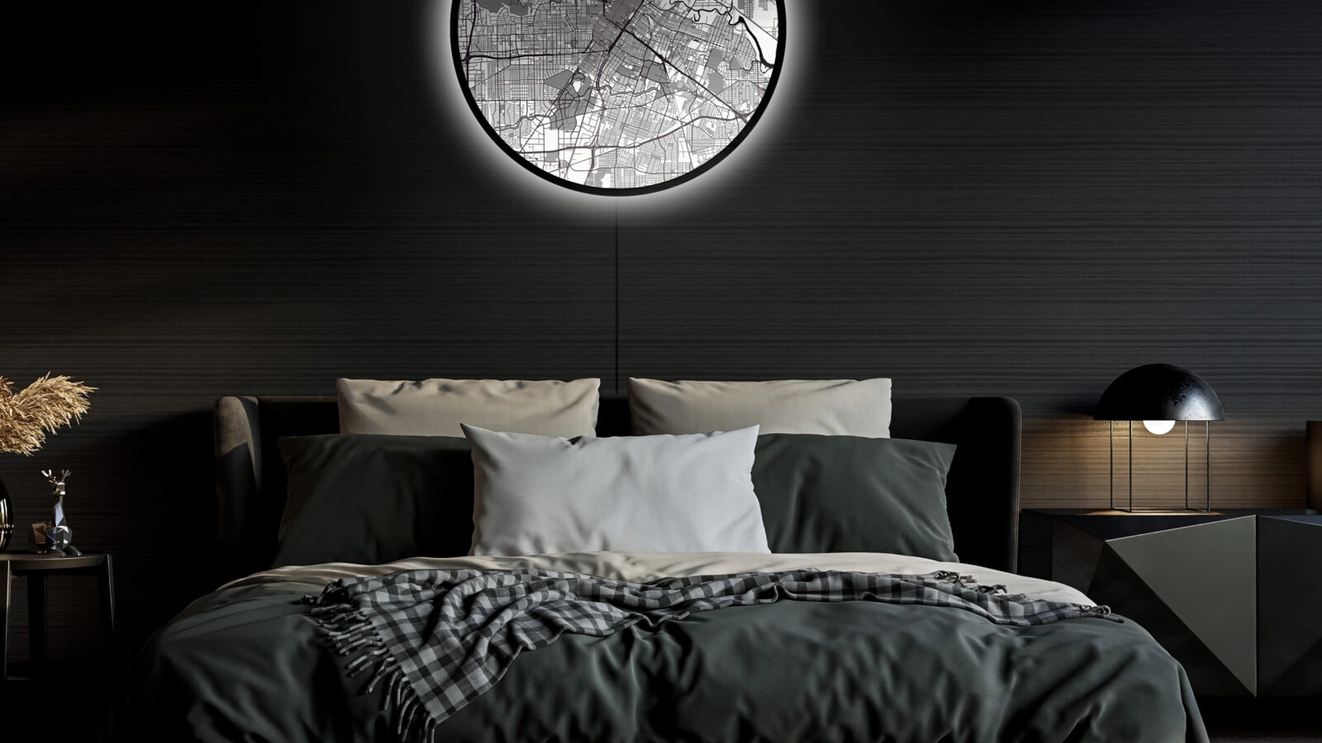 Quadro tondo luminoso 01 di Pintdecor