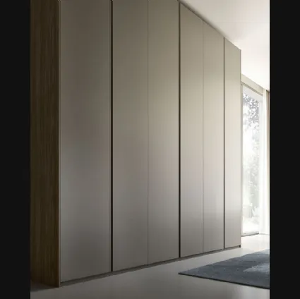 Armadio con ante battenti Quadro Gola finitura grey di S75