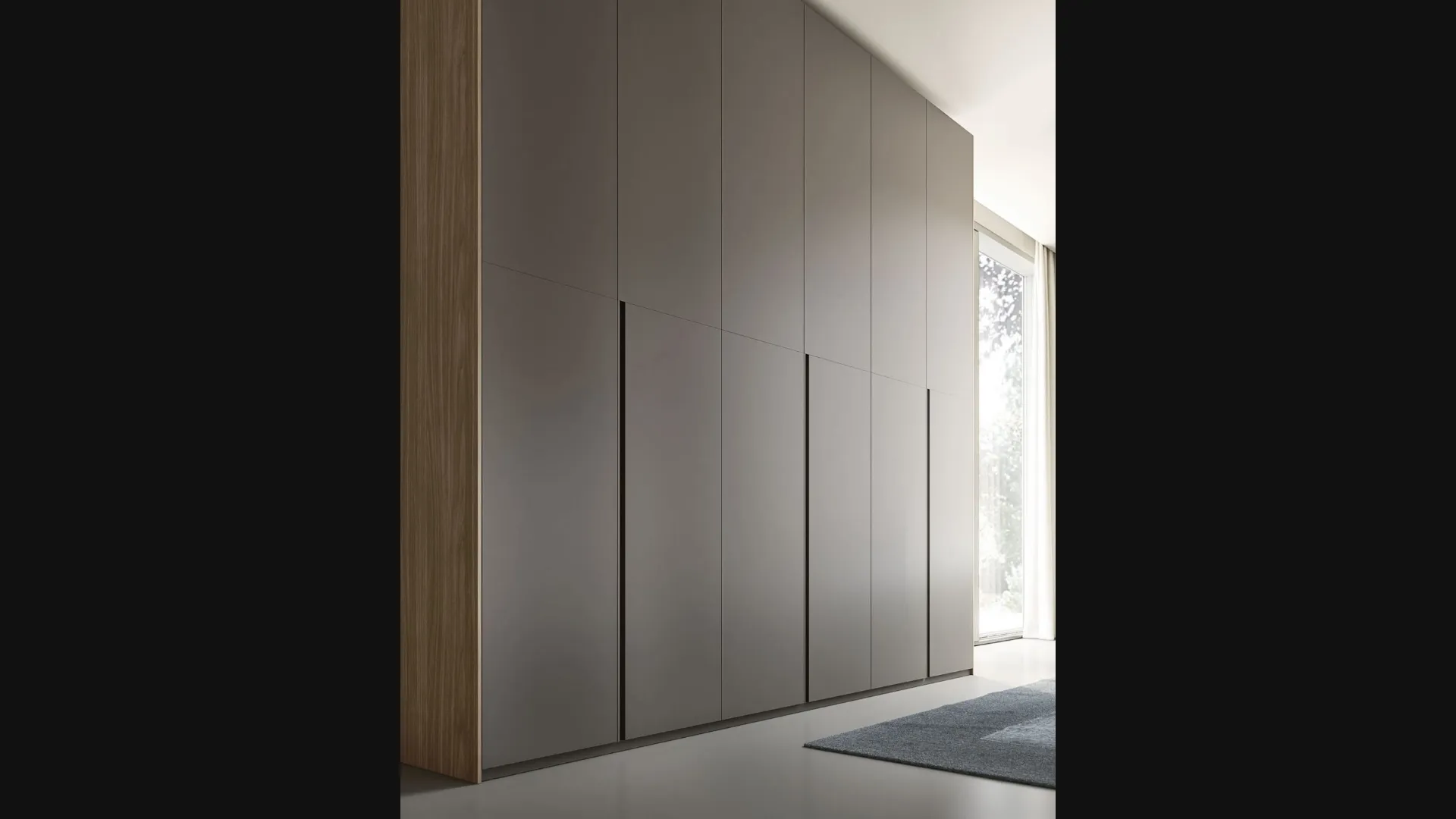 Armadio con ante battenti Quadro Mezzagola finitura grey di S75