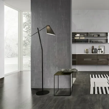 Mobile bagno sospeso M System C013 in laminato effetto legno di Baxar