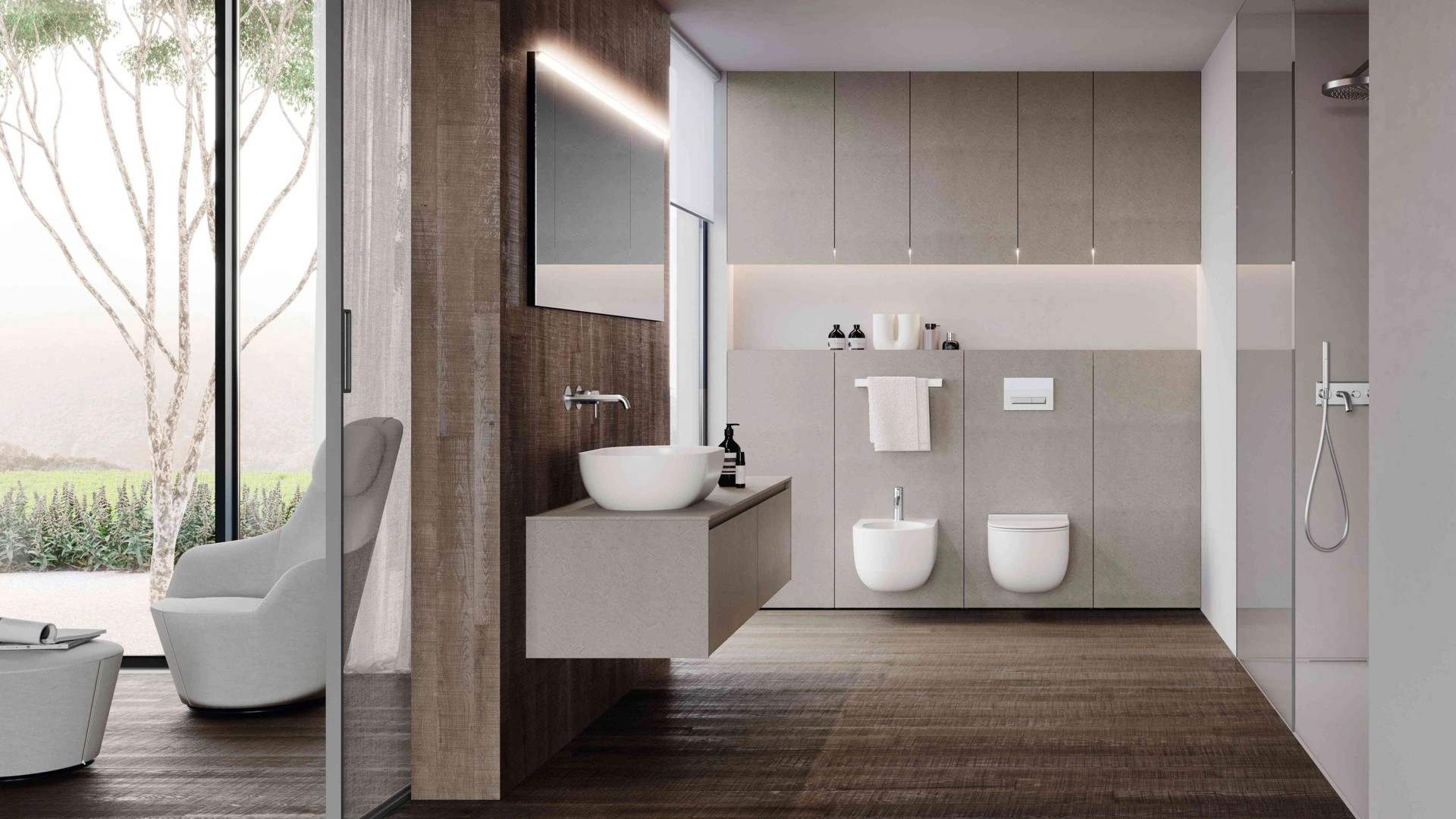 Mobile da Bagno sospeso M2 System 244 di Baxar