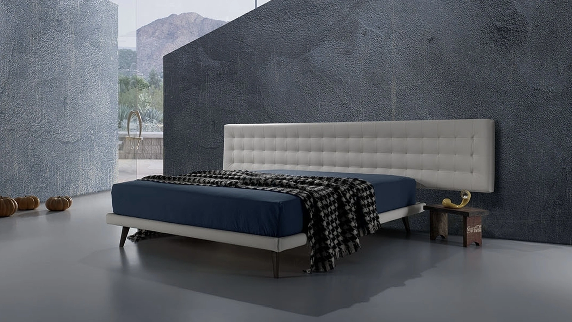 Letto in vellutino Twist Lersa 290 di Excò