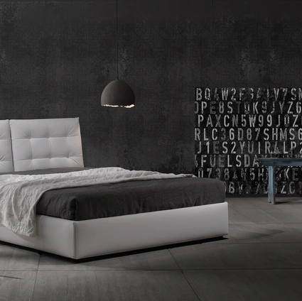 Letto in vellutino imbottito Zoè Quattro Ring 28 di Excò