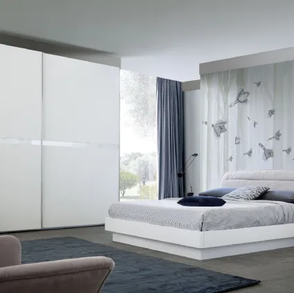 Letto imbottito con rivestimento tessile sfoderabile Oasi di S75