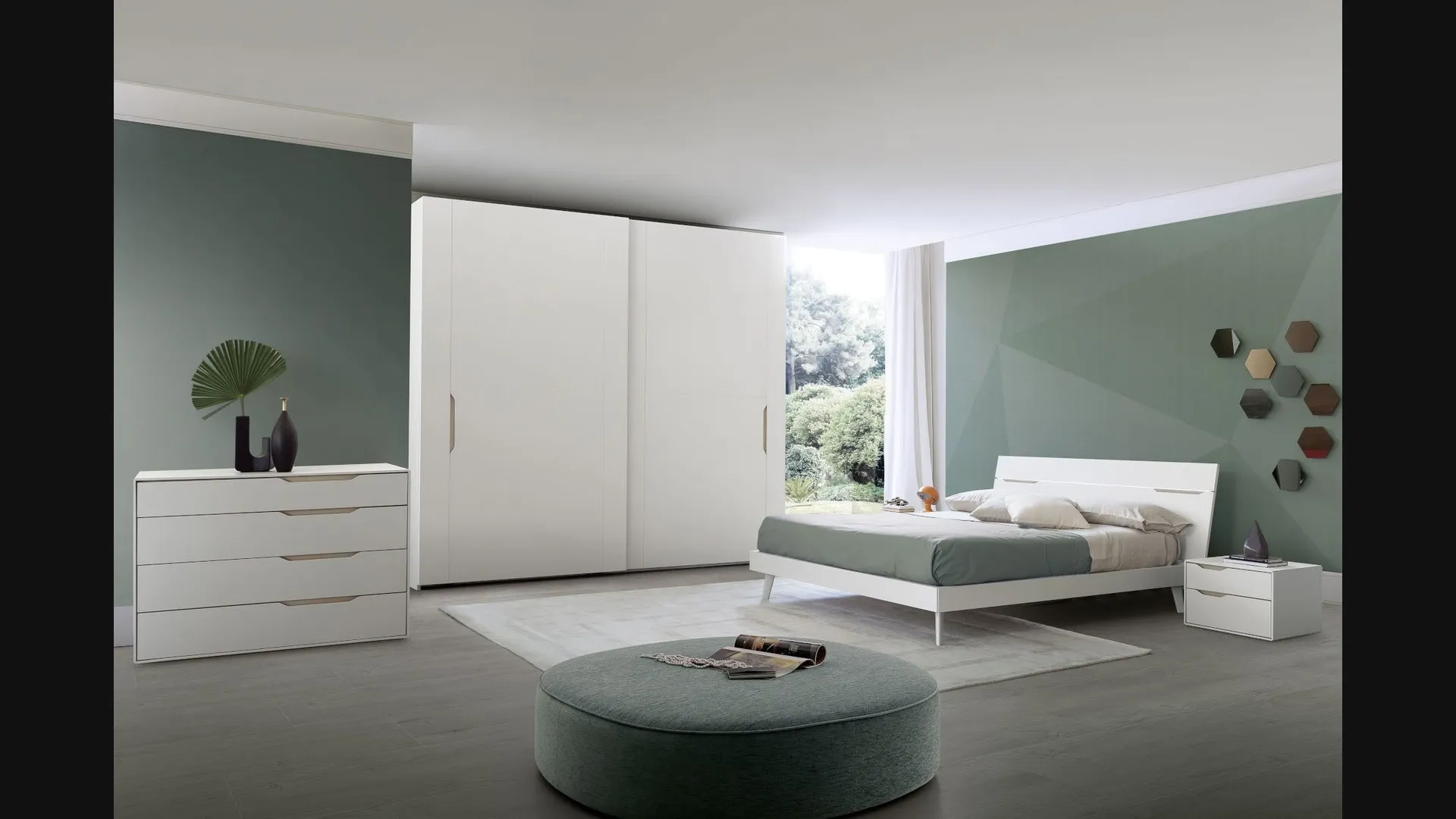 Letto con testiera Time Led di S75