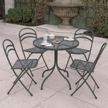 Sedia Folding Metal Chair in acciaio zincato e verniciato poliestere per esterni di La Seggiola